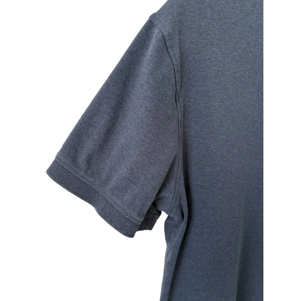 Banana Republic Polo Shirt Men's Medium Luxe Touch Performance Blue Heather